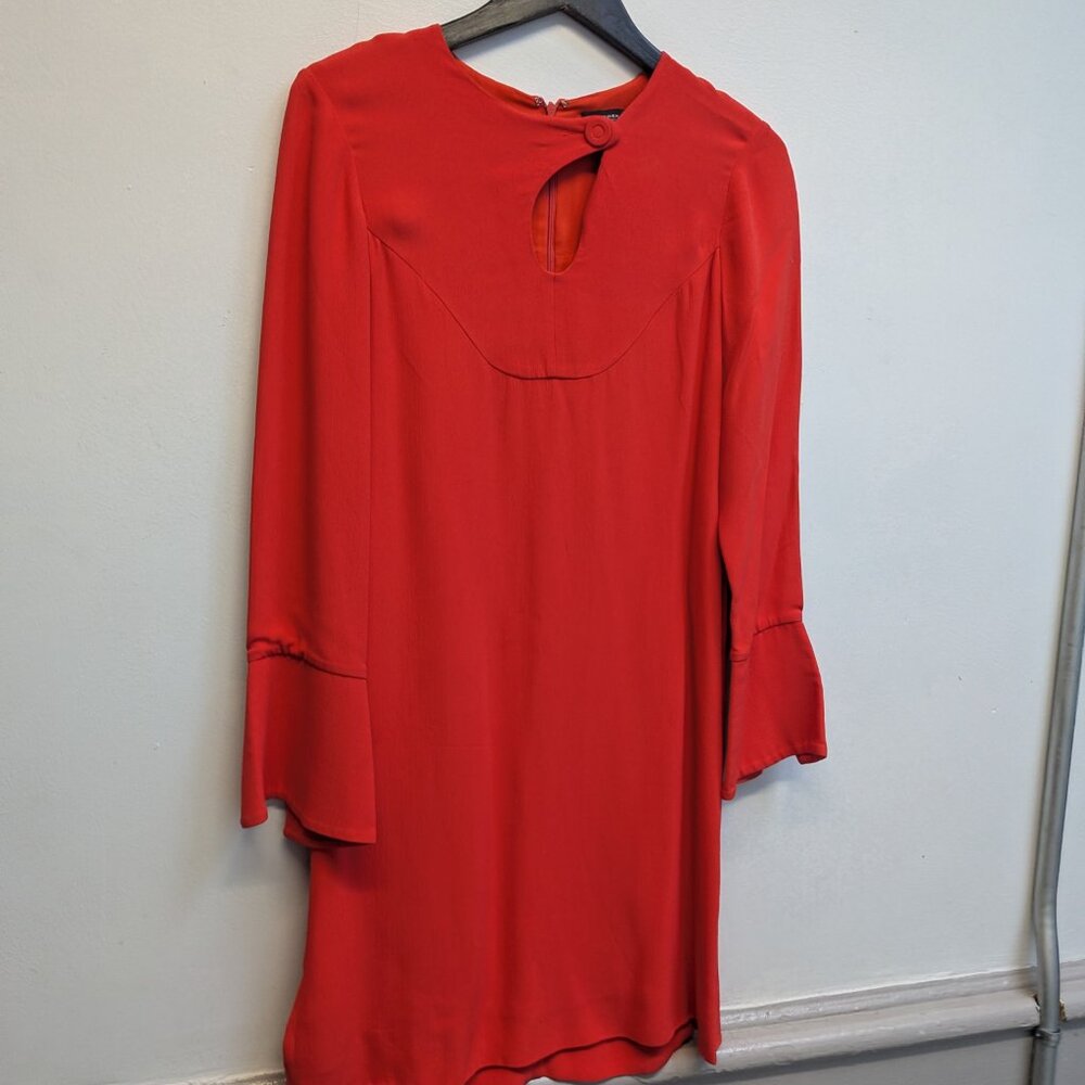 Derek Lam Cady Mini Keyhole Dress, Orange Size 2